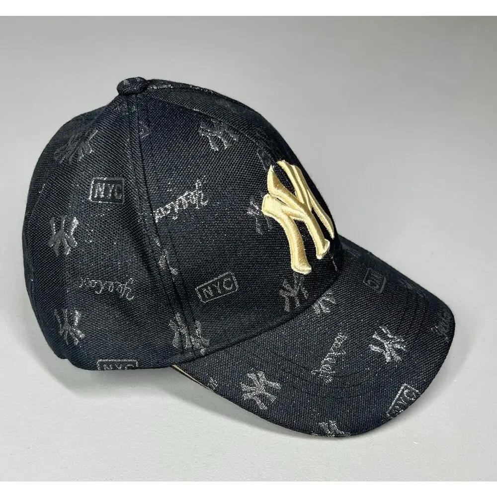 My Yankees NYC Cap Hat NY Yankees Black Gold Embroidered Adult Adjustable